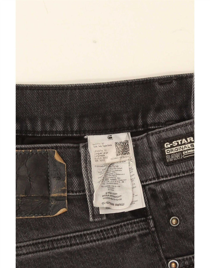 G-Star Herren Straight Jeans W30 L32 Graue Baumwolle