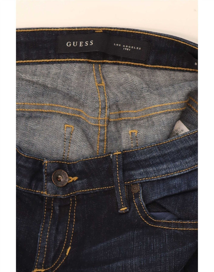 Guess Damen Low Bootcut Jeans W29 L33 Marineblaue Baumwolle
