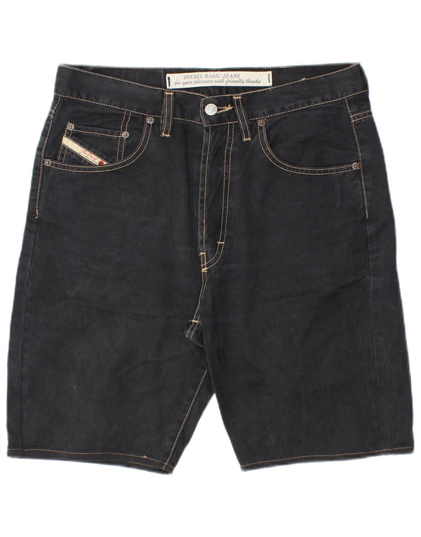 DIESEL Herren Jeansshorts W32 Mittelschwarze Baumwolle