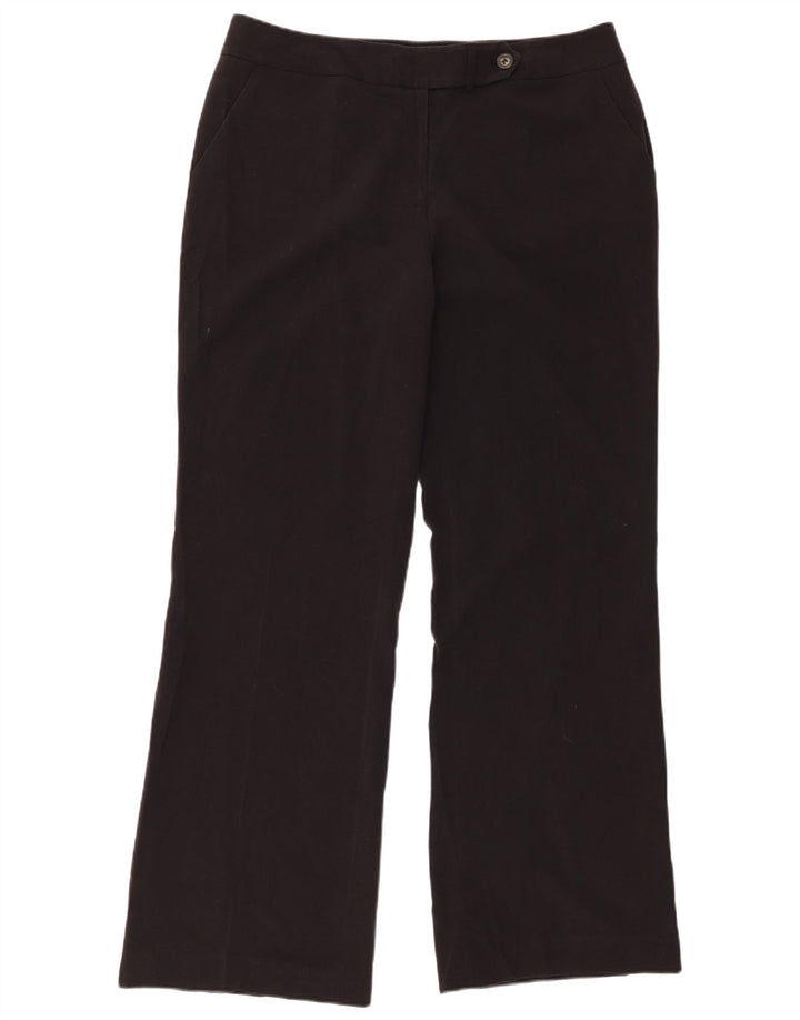 CALVIN KLEIN Damen Bootcut Chinohose US 12 Large W34 L32 Schwarz