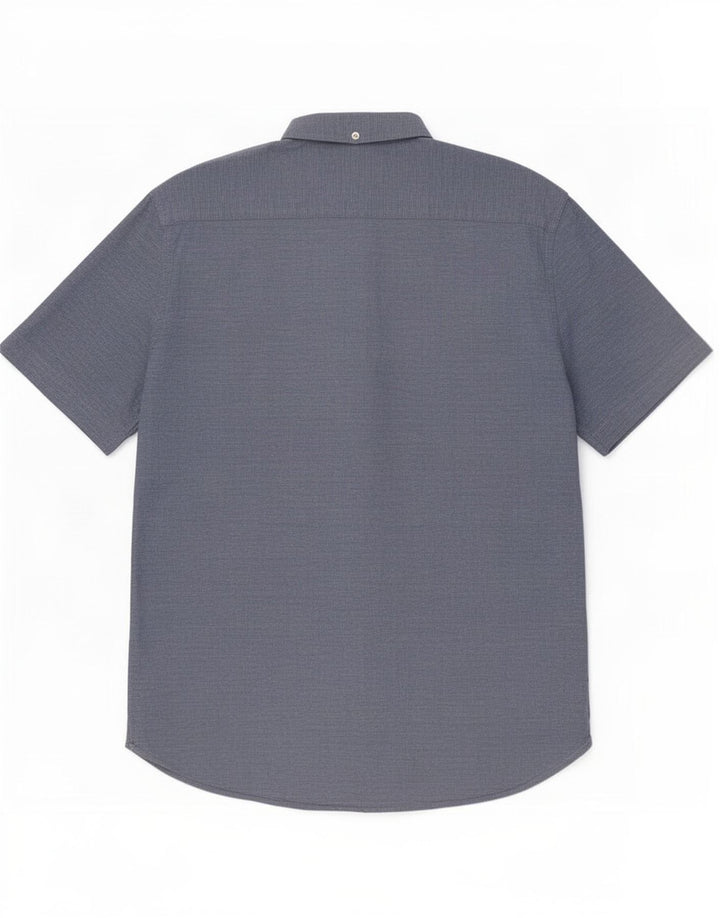 French Connection Herren-Kurzarmhemd, Größe L, Blau, Baumwolle