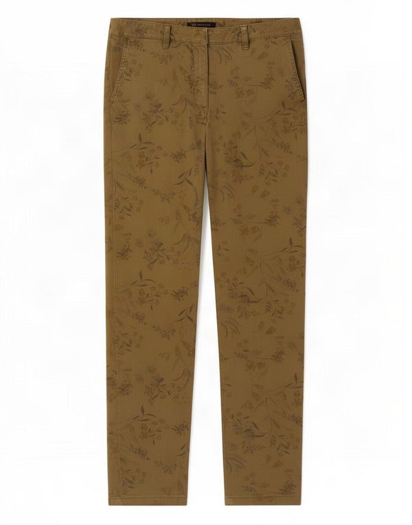 Marks & Spencer Damen Chinohose UK 12 Medium W30 L30 Khaki Floral