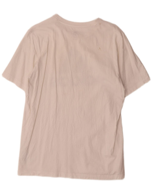 Adidas Mens Graphic T-Shirt Top Medium White Cotton