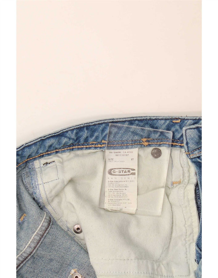 G-Star Damen Distressed Straight Jeans W27 L27 Blaue Baumwolle