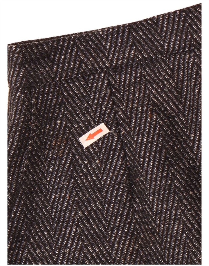 Vintage Damen Bleistiftrock W30 Mittelgrauer Chevron