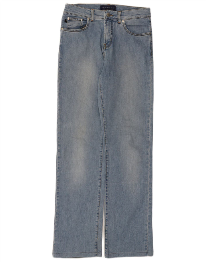Trussardi Damen Straight Jeans W29 L31 Blaue Baumwolle