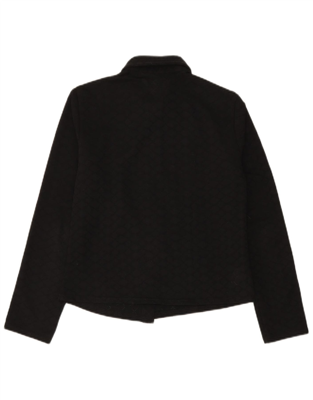 BENETTON Damen Crop Shirt Bluse IT 46 Large Schwarz Polyester