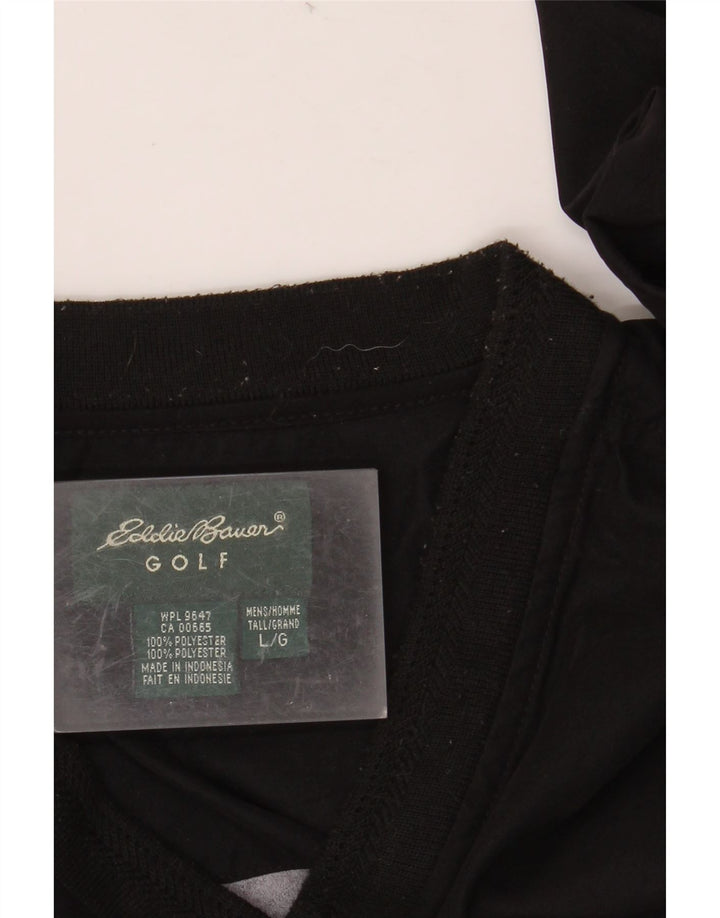 EDDIE BAUER Herren Loose Fit Top Langarm Large Schwarz Polyester