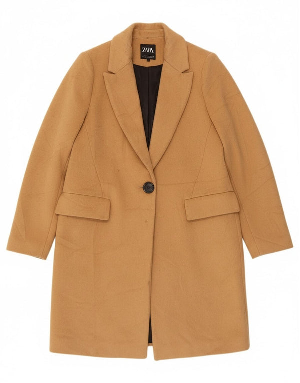 Zara Damen Mantel UK 14 Medium Beige