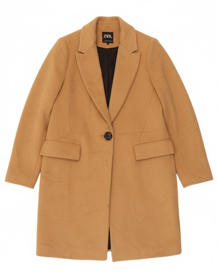 Zara Damen Mantel UK 14 Medium Beige
