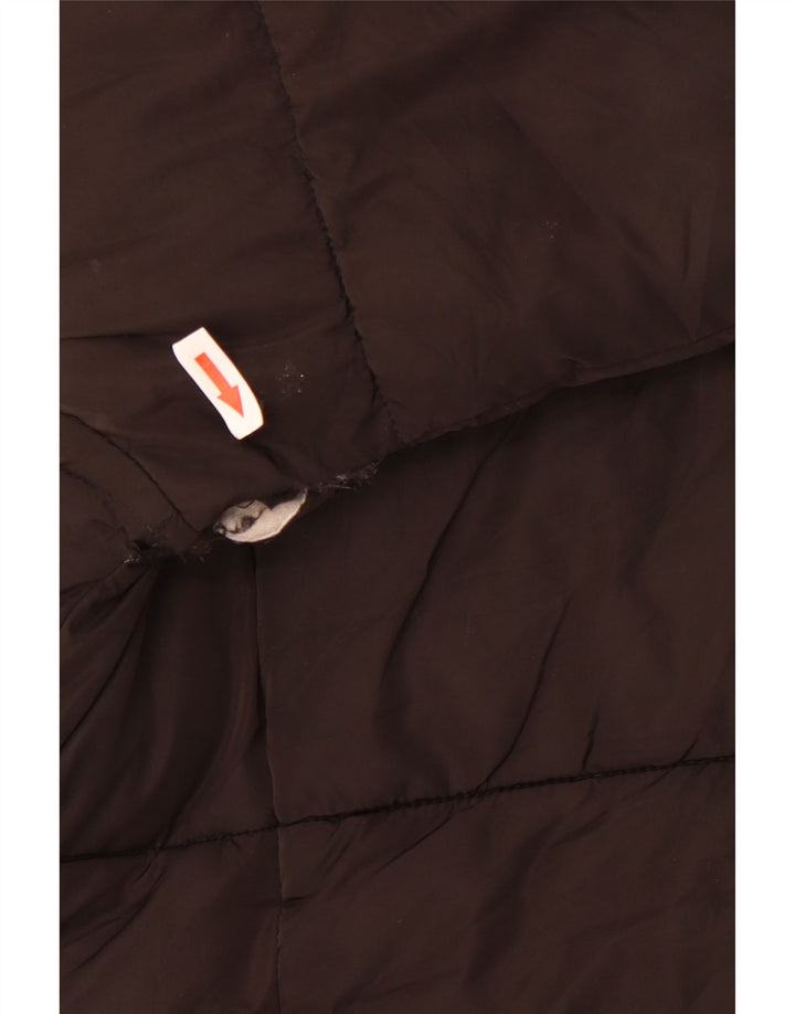 Topshop Damen Übergroße wattierte Jacke UK 12 Mittelschwarzes Polyester