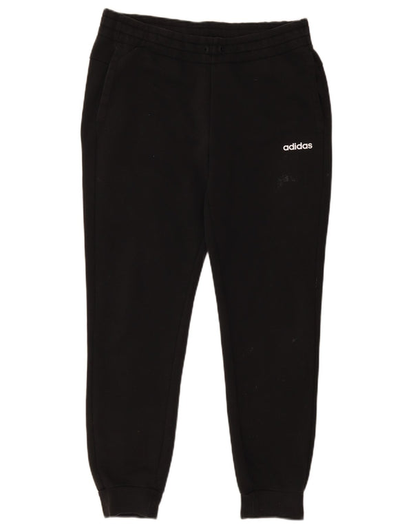 Adidas Damen kurze Trainingshose Jogger UK 12/14 mittelschwarze Baumwolle