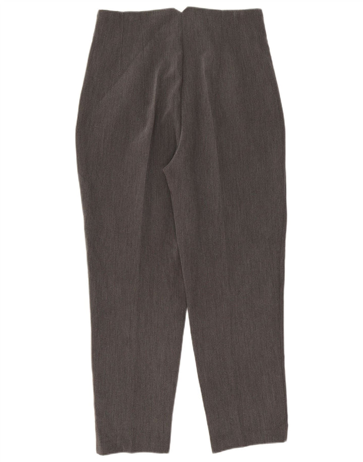 Zara Damen-Anzughose mit hoher Taille, Größe L, W30, L26, Grau, Polyester