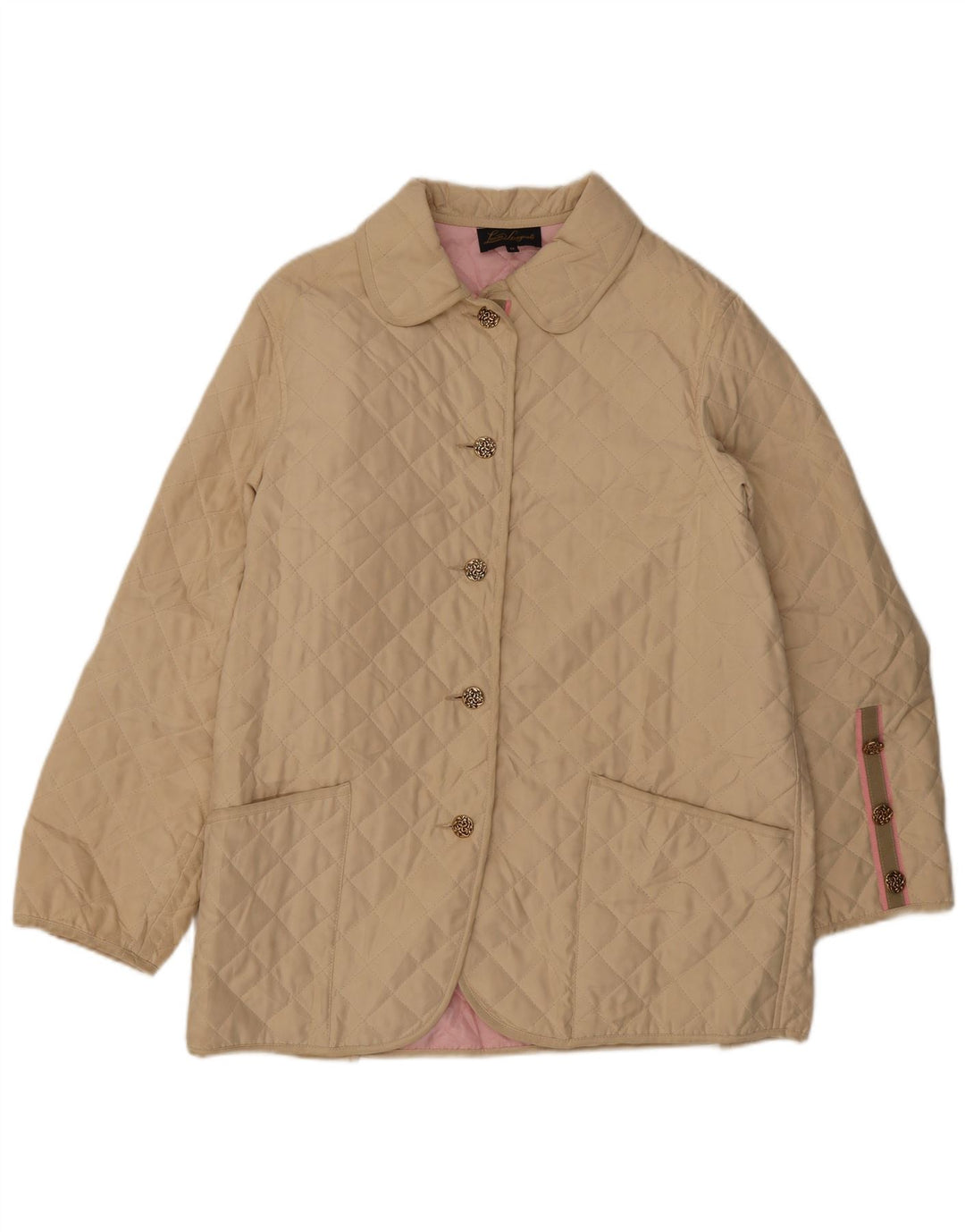 Luisa Spagnoli Damen Steppjacke UK 14 Medium Beige Polyester