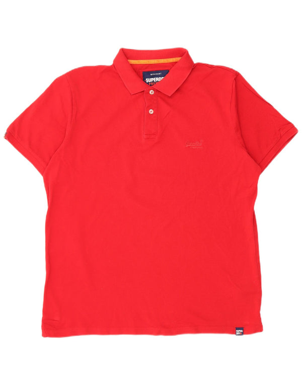Superdry Herren-Poloshirt 2XL aus roter Baumwolle