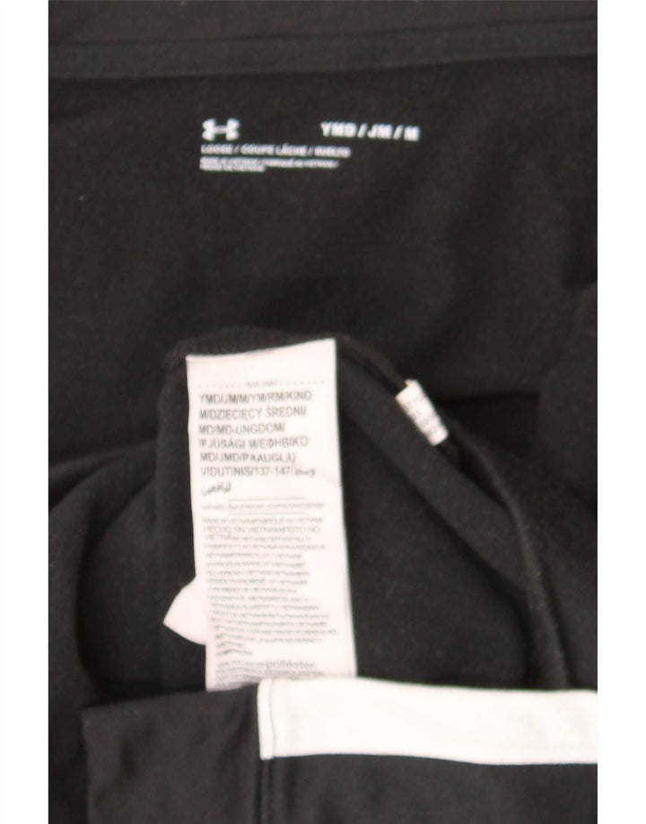 Under Armour Jungen-Trainingsanzug-Top-Jacke, 9–10 Jahre, Mittelschwarz, Farbblock