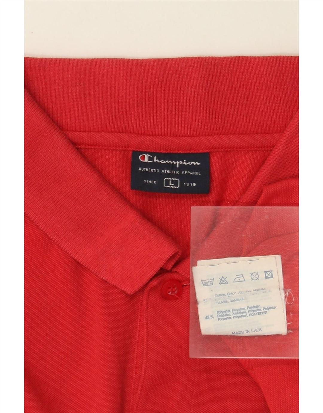 CHAMPION Herren-Poloshirt, große rote Baumwolle