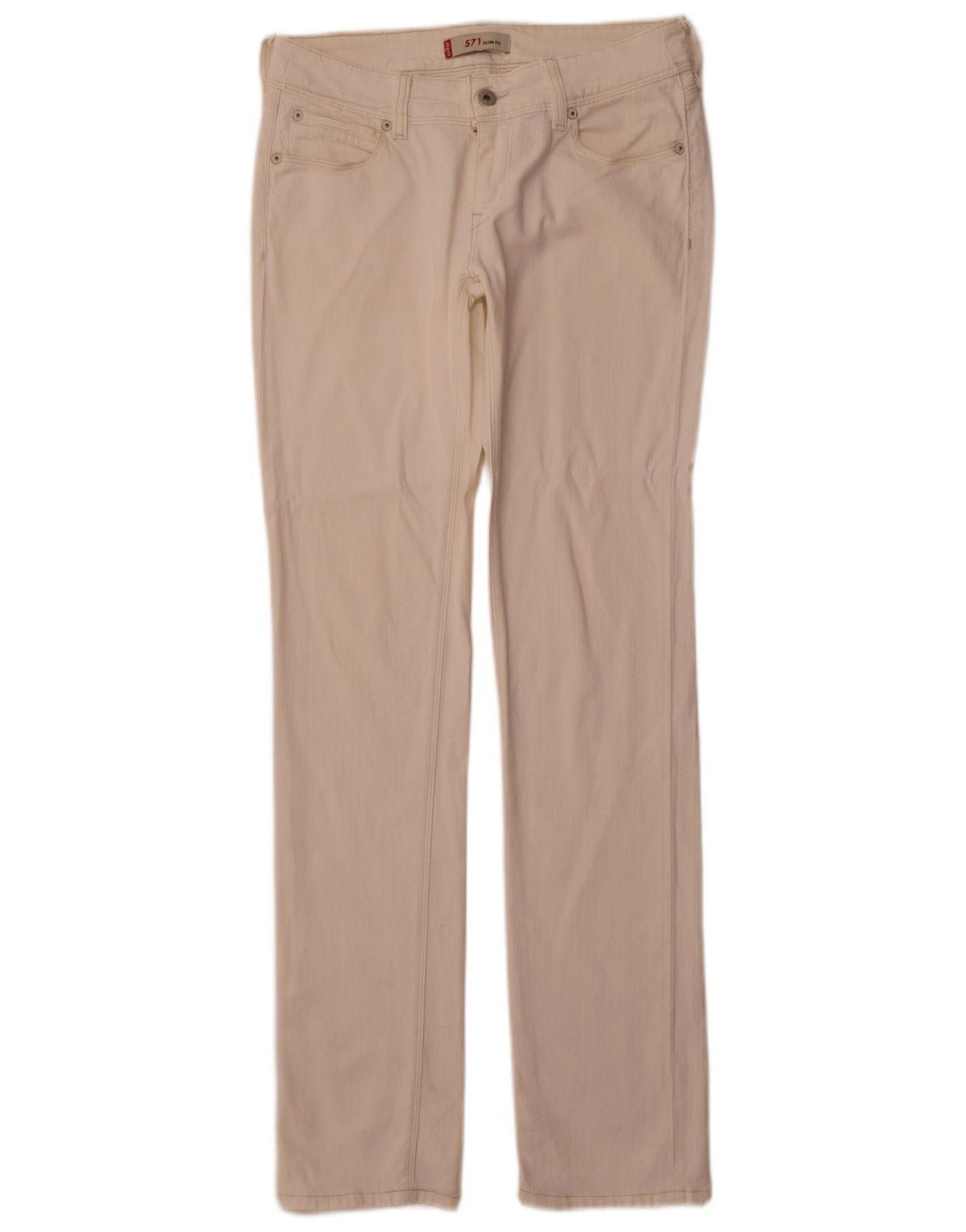 Levi's Herren 571 Slim Jeans W30 L33 Off White