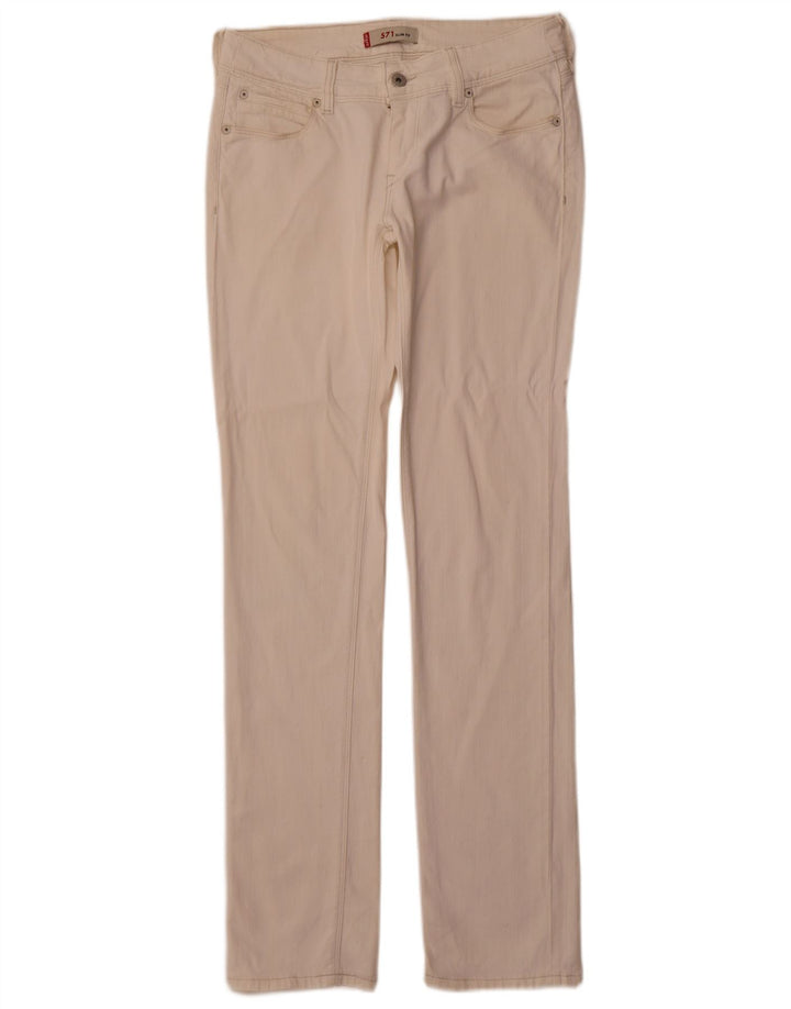 Levi's Herren 571 Slim Jeans W30 L33 Off White
