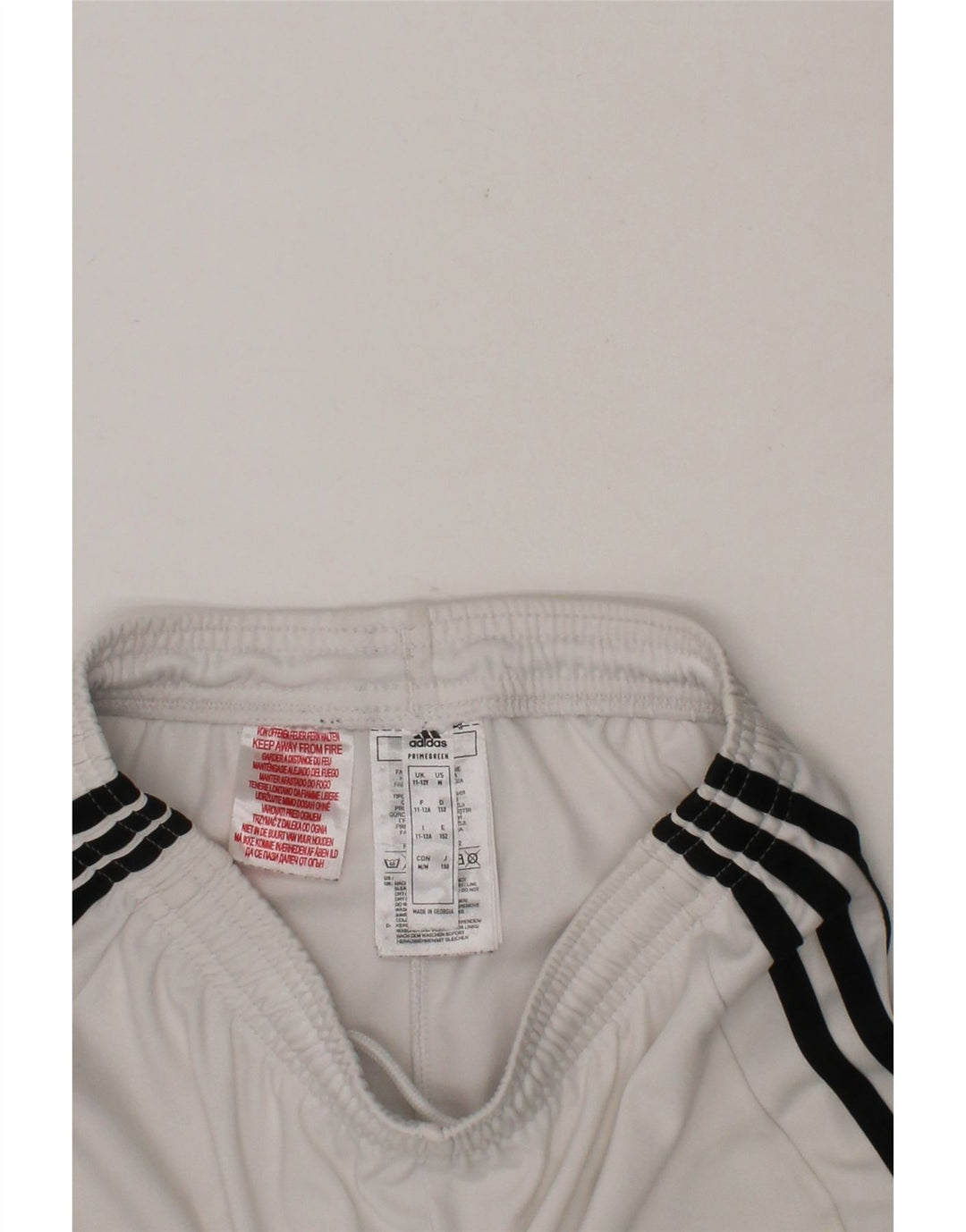 ADIDAS Boys Aeroready Sport Shorts 11-12 Years White Polyester Vintage Adidas and Second-Hand Adidas from Messina Hembry 