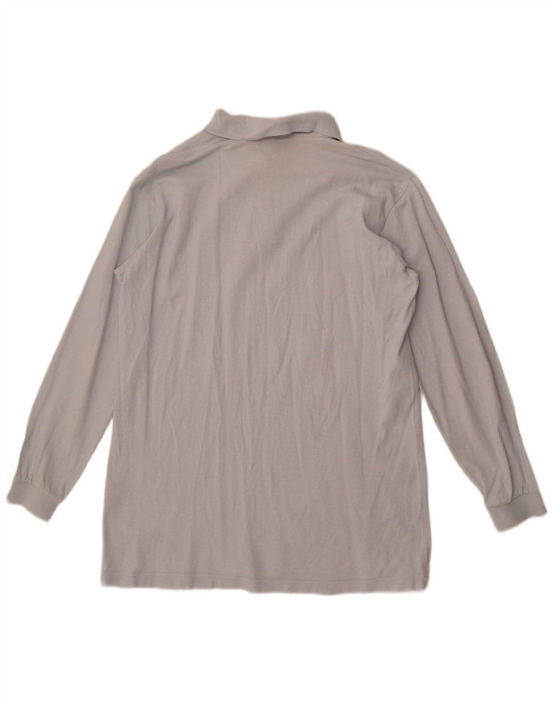 Kappa Herren-Langarm-Poloshirt aus mittelblauer Baumwolle