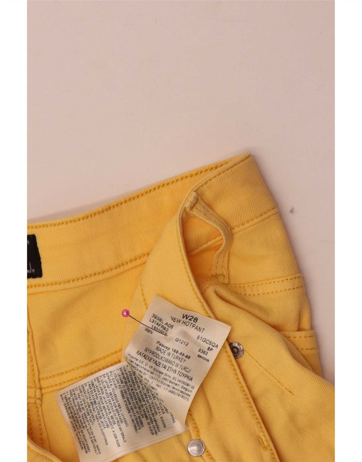 Lee Damen Hotpants W28 mittelgelbe Baumwolle