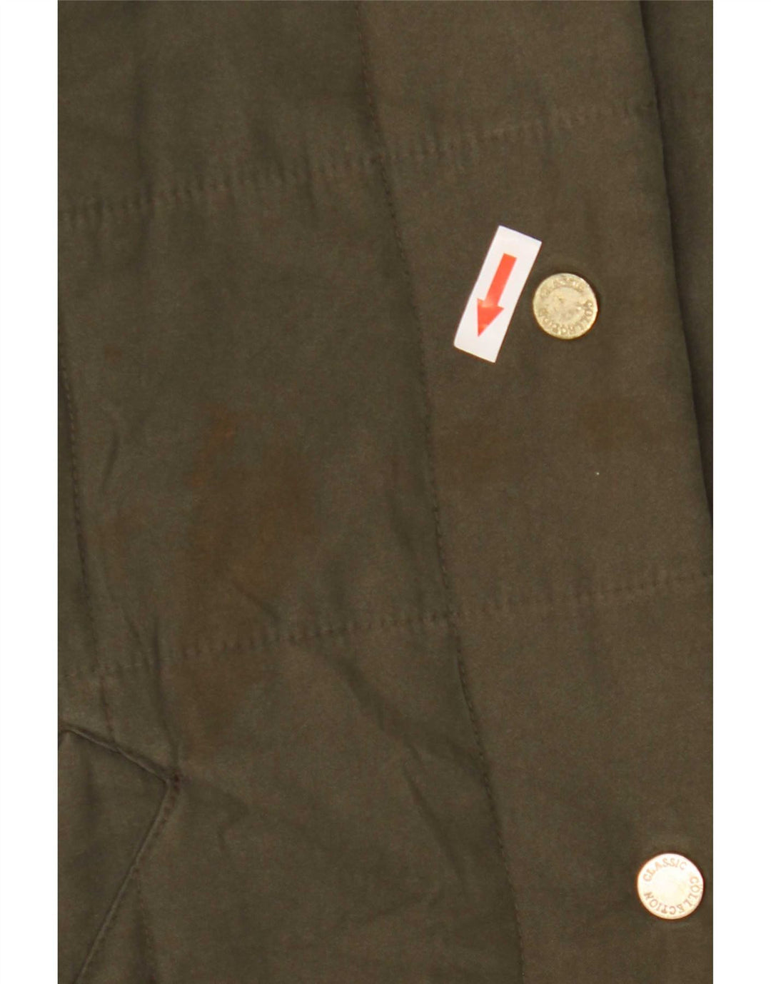Marks & Spencer Damen Steppjacke UK 14 Large Khaki Polyester