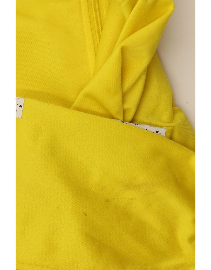 ADIDAS Damen-Trainingsanzug-Top-Jacke, UK 16, großes gelbes Polyester
