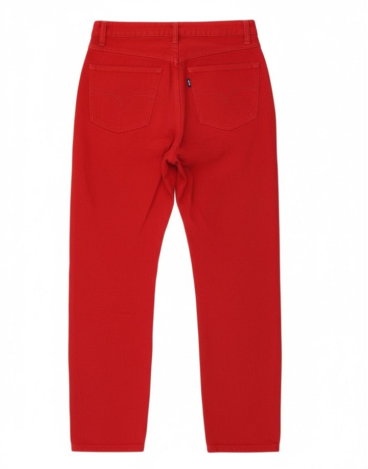 Uniform Damen-Jeans mit hoher Taille, W30, L29, rote Baumwolle