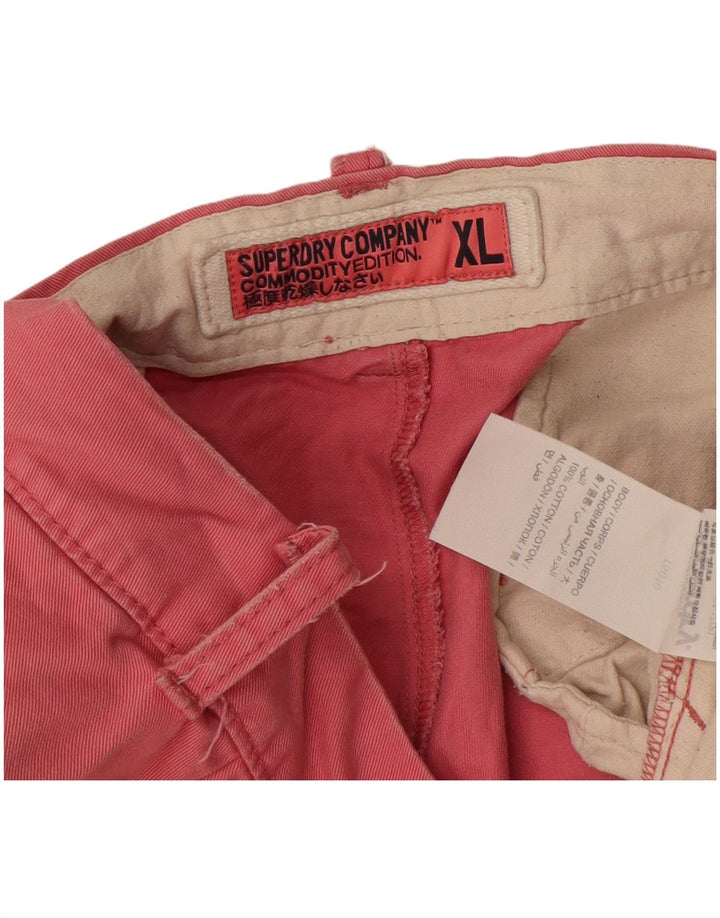 Superdry Herren Chinoshorts XL W38 Rosa Baumwolle