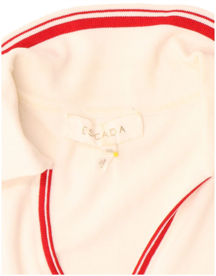 Escada Damen-Pullover mit Rollkragen, EU 38, Mittelweiß, Farbblock