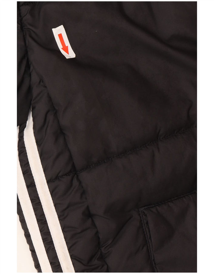 Adidas Damen Übergroße gepolsterte Jacke UK 10 Small Schwarz Polyester