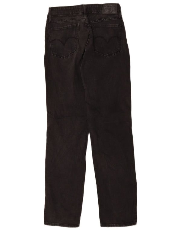 Levi's Damen 712 Slim Jeans W26 L29 Schwarze Baumwolle