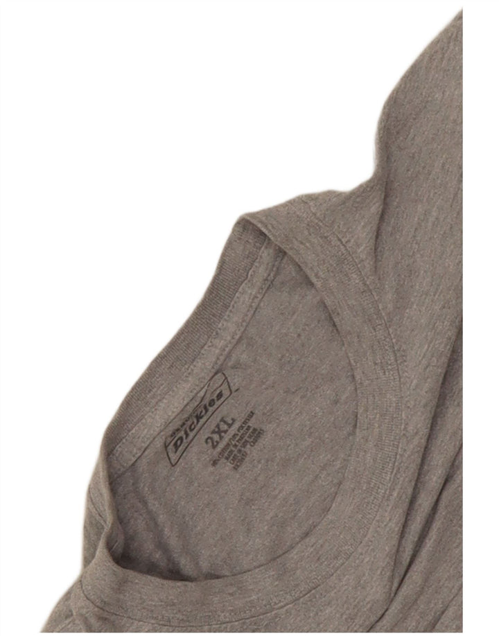 Dickies Herren-Oberteil, langärmelig, 2XL, grau gefleckte Baumwolle