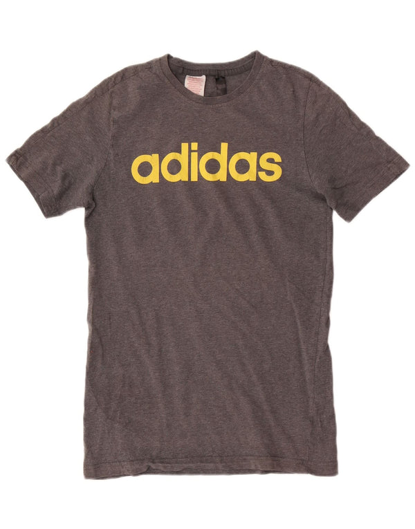 Adidas Mädchen Grafik T-Shirt Top 15-16 Jahre Grau