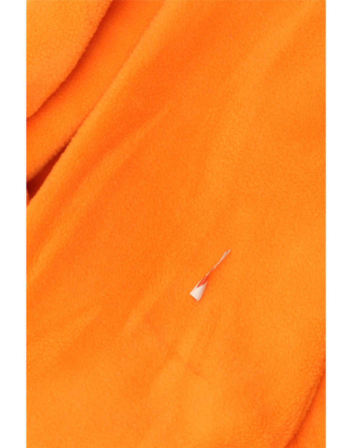 Superdry Herren-Fleecepullover mit Kapuze, groß, orangefarbenes Polyester