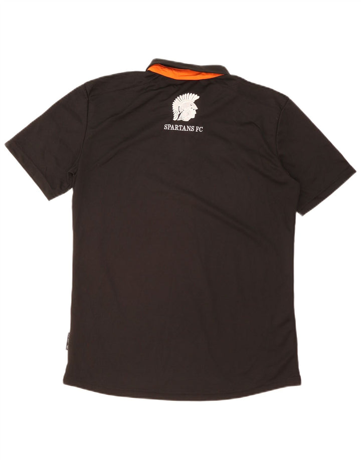 Umbro Herren Spartans Grafik-Poloshirt, großes schwarzes Farbblock-Polyester