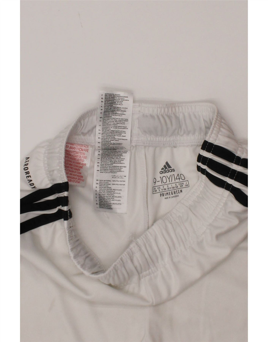 Adidas Aeroready Sportshorts für Jungen, 9–10 Jahre, weißes Polyester
