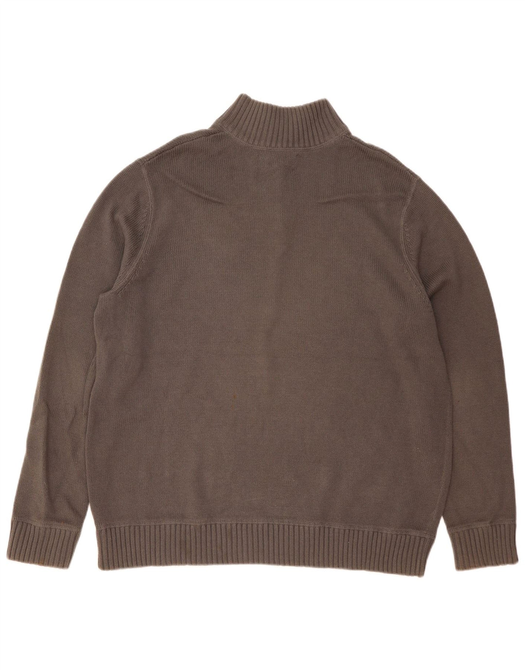 EDDIE BAUER Herren-Pullover mit Reißverschluss, XL, graue Baumwolle