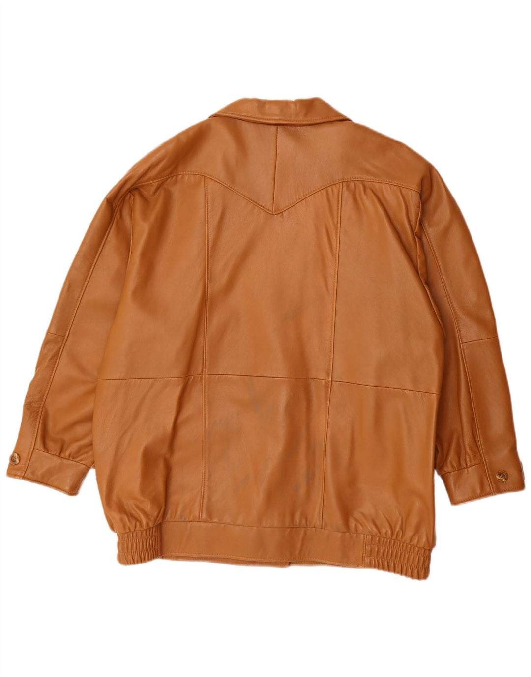 Vintage Damen Übergroße Lederjacke EU 44 XL Braunes Leder