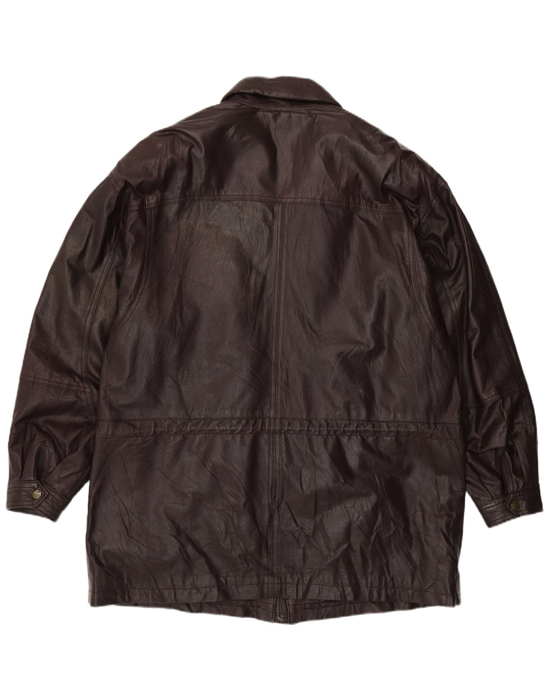 Vintage Herren Lederjacke IT 58 4XL Burgunder Leder