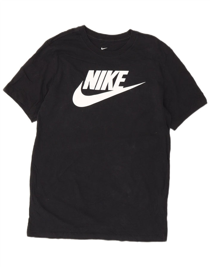 NIKE Herren-T-Shirt mit Grafik, mittelschwarz, Baumwolle