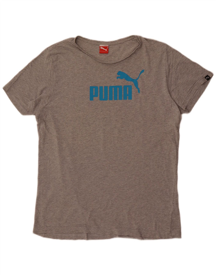 Puma Herren Grafik T-Shirt Top XL Grau meliert