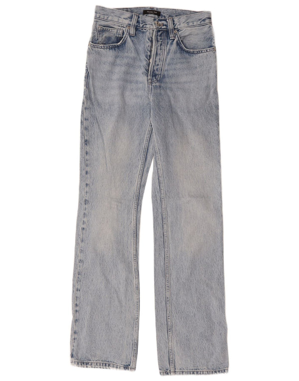 Massimo Dutti Damen Straight Jeans EU 34 2XS W24 L31 Blau