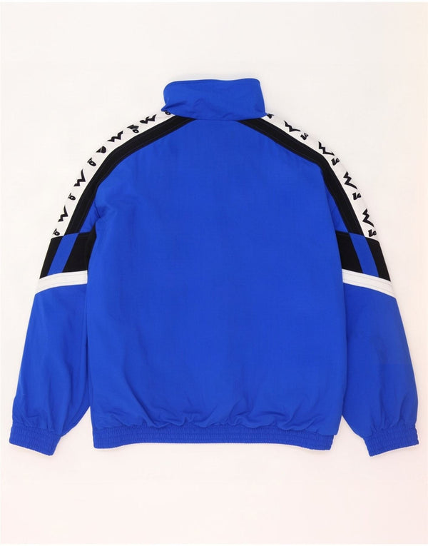 Lotto Herren-Trainingsanzugoberteil mit Grafik, 2XL, blaues Colourblock-Nylon
