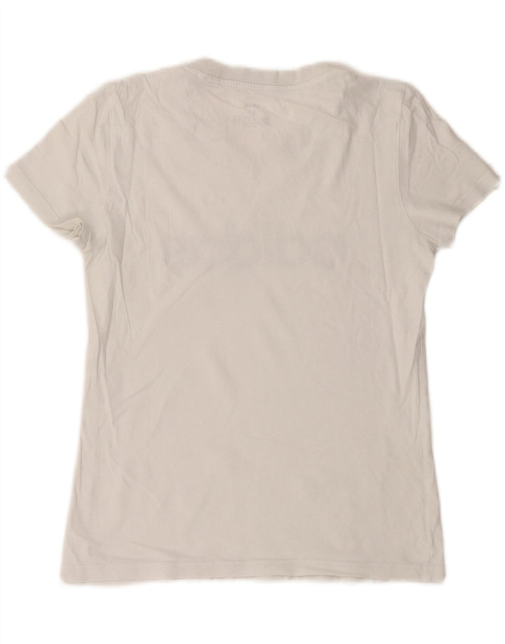 Adidas Damen Graphic T-Shirt Top UK 12/14 Medium Weiß