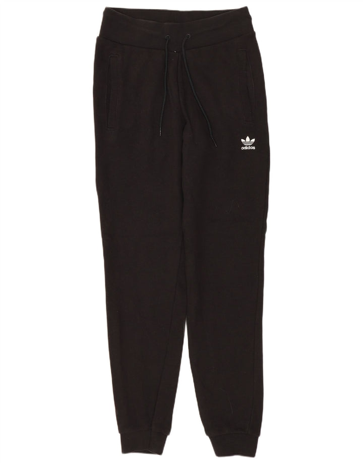 ADIDAS Damen Trainingshose Jogger UK 6 XS Schwarz Baumwolle