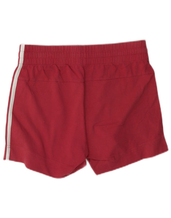Adidas Damen Sport Shorts UK 8/10 Small Rote Baumwolle