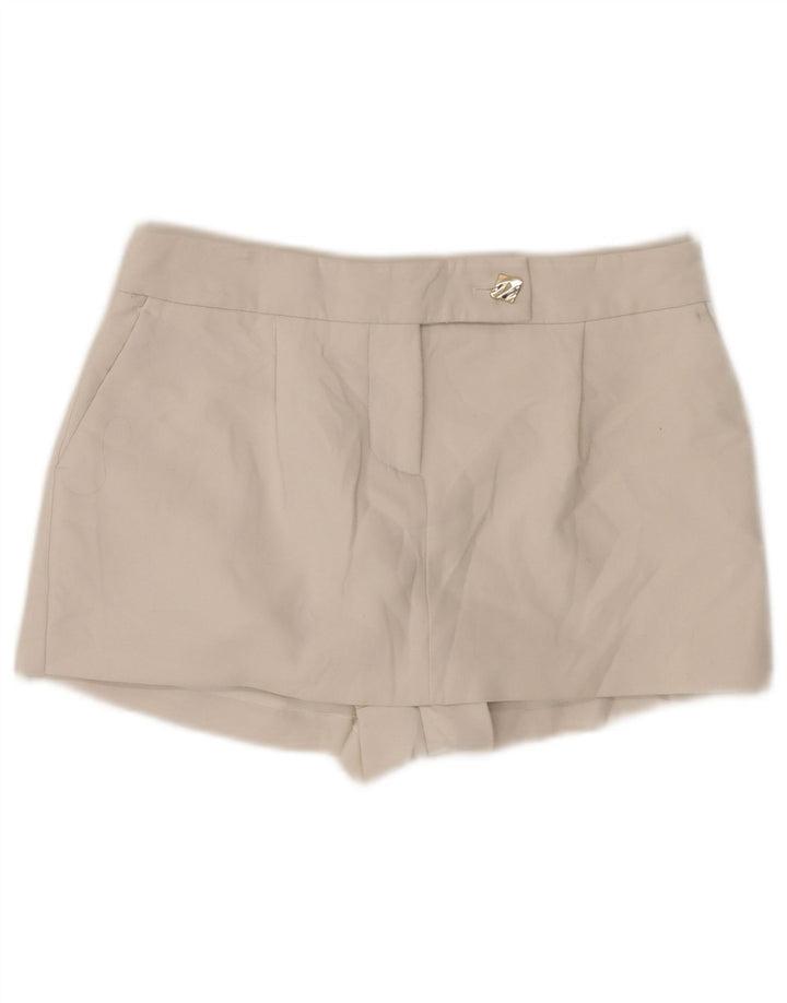 Zara Damen Skort UK 6 XS W30 Weiße Viskose