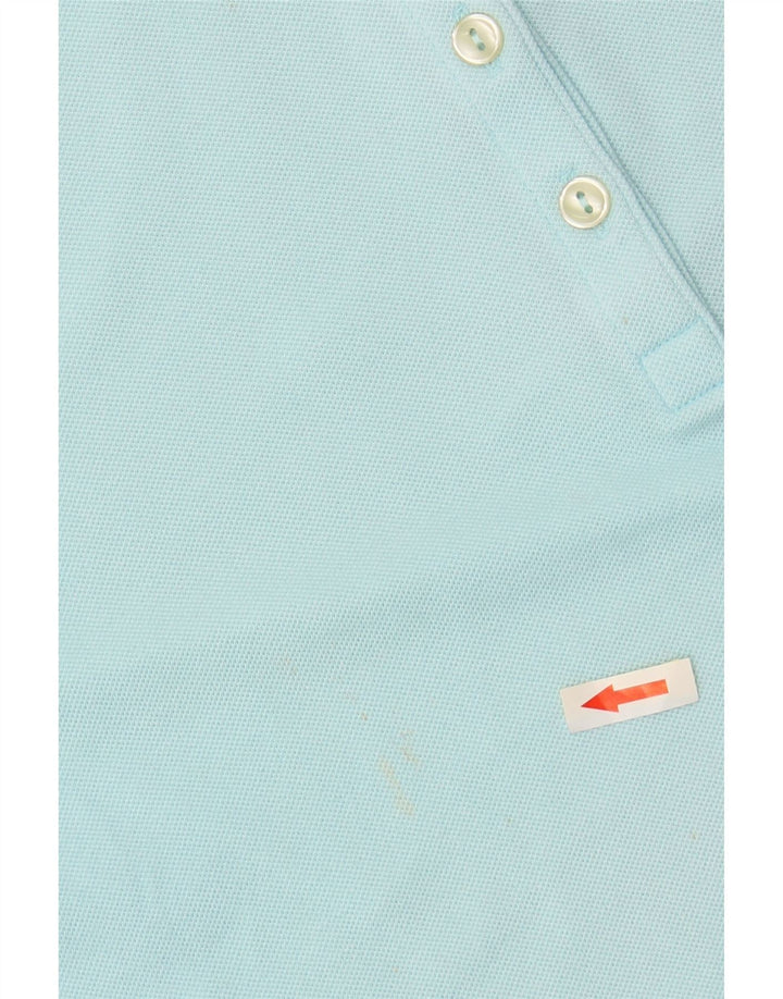 LACOSTE Damen Poloshirt Größe 48 XL Blaue Baumwolle